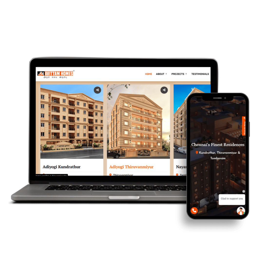 Avittam Homes Website Project